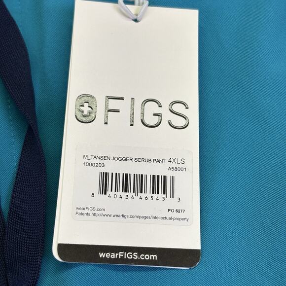 Figs Tansen Jogger Medical Scrub Bottom Pants Mens Size 4 XLS SHORT (2 Pair) - Picture 8 of 9